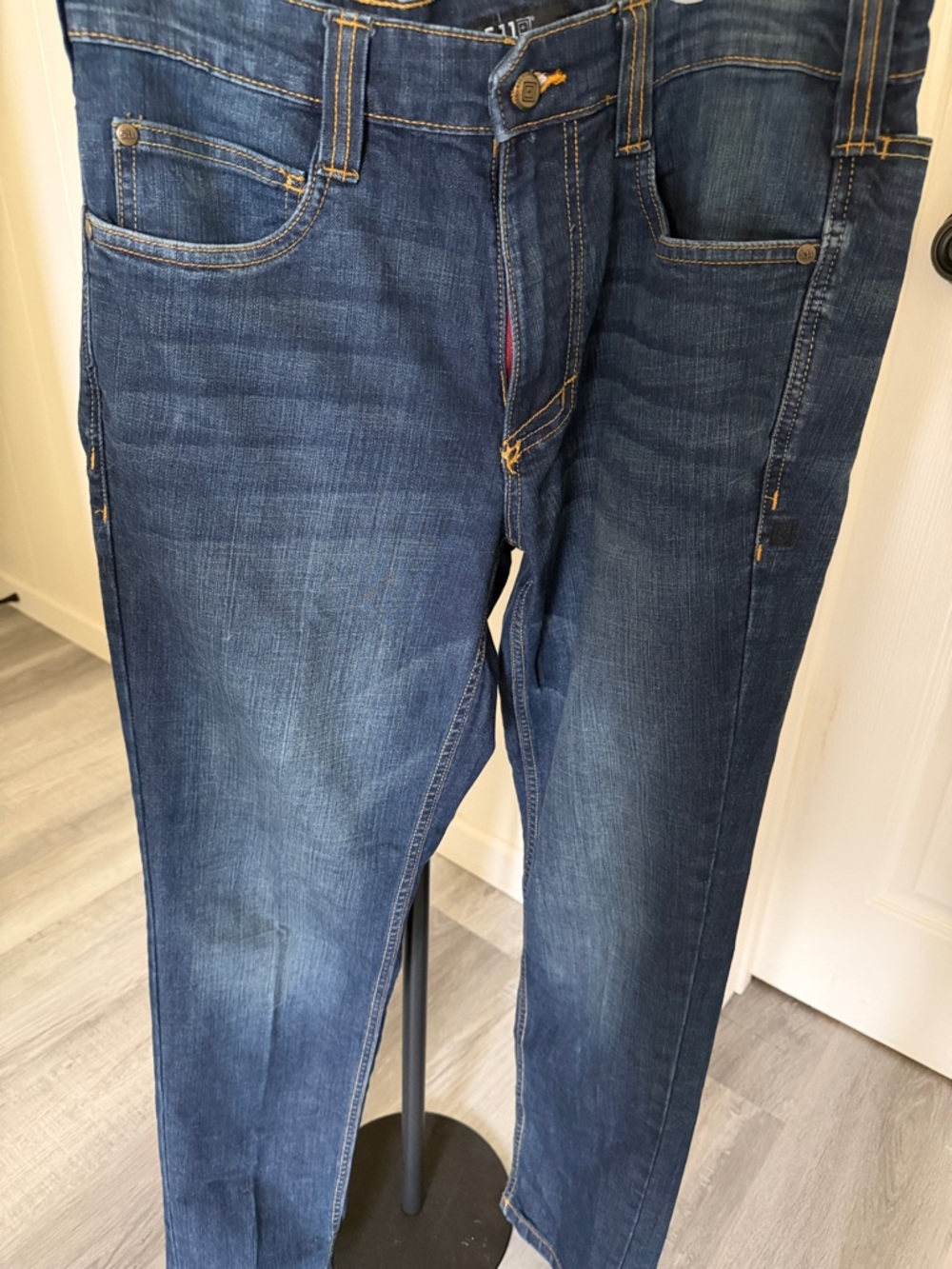 5.11 Tactical Slim Straight Jeans in Dark Blue Denim